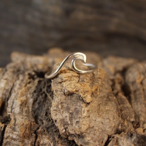 Anillo de onda de plata esterlina