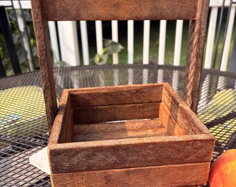 Wooden berry basket, rustic kitchen decor