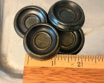 Set of 4 vintage lightweight celluloid buttons with shank on the back