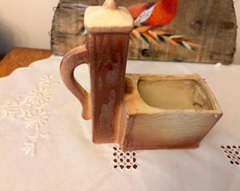 Vintage Ceramic water pump or trough planter,  Mid-Century Decor