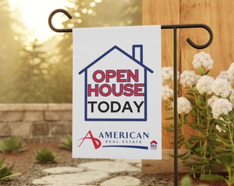 American Real Estate Open House Flag Banner, double-sided,  2 sizes