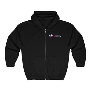 American Real Estate Texas Heart Heavy Blend Full Zip Hooded Sweatshirt