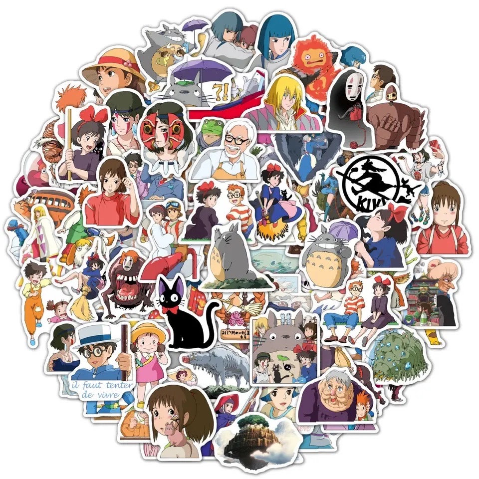 Studio Ghibli Lot de 100 autocollants en vinyle imperméable pour enfants,  adolescents, adultes, skateboard, ordinateur portable : : Jeux et  Jouets
