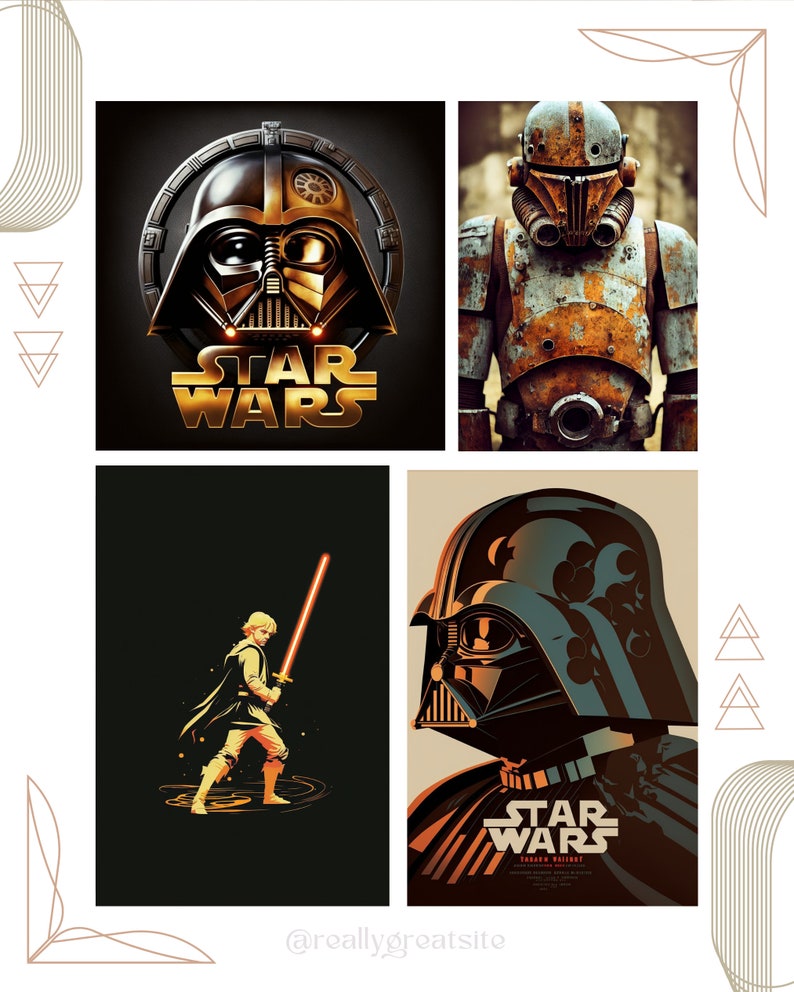 Star Wars Affiche Star Wars Png Idée Fan De Star Wars Impression