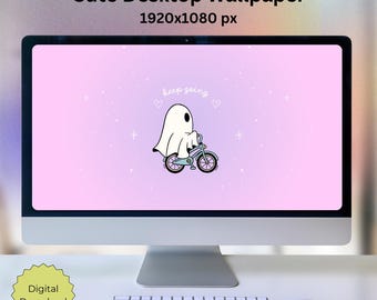 Süßer Geist Motivation Computer Hintergrund Halloween Herbst Desktop Wallpaper Girlie Rosa Computer Bildschirmschoner