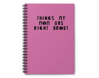 Diário espiral caderno regrado linha engraçado sarcástico rosa capa