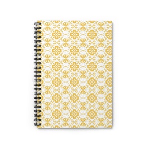 Journal Spiral Notebook Ruled Line Yellow Graphic Design