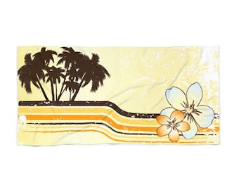 Beach Towel Colorful Retro Boho Vibes