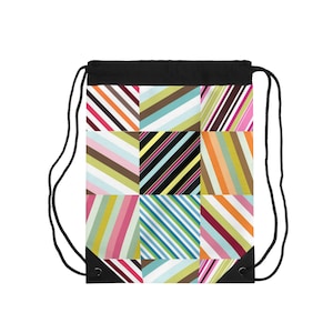 Drawstring Bag for Gym Colorful Graphic Pattern