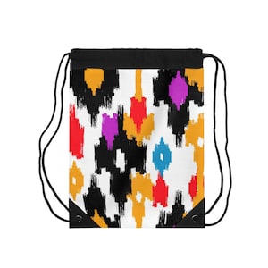 Drawstring Bag for Gym Colorful Graphic Design