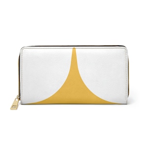Cartera con Cremallera Oro Blanco Diseño Chic