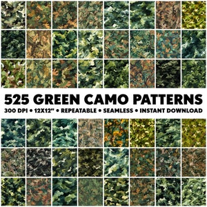 525 Green Camo Patterns Endless Woodland Camouflage Pattern Infinite Woods Design Trees Seamless Pattern Camping Outdoors Military Woodland