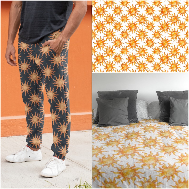 20 Sun Patterns Yellow Seamless Suns Patterns Repeatable Sun Pattern ...