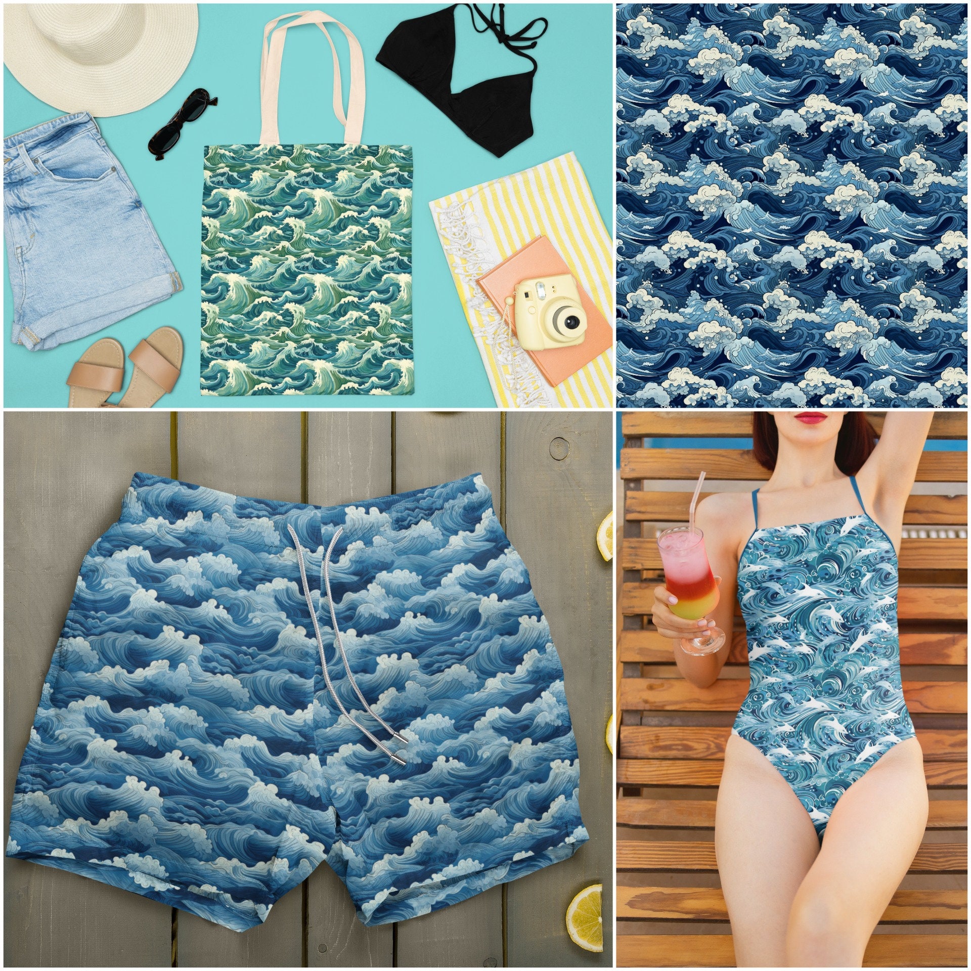 20 Wave Patterns Ocean Seamless Water Patterns Waves Repeatable Ocean ...
