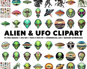 70 Alien Clipart Images UFO PNG Sticker Alien Design Alien Illustration Green Alien Clipart Design Monster UFO Clipart Extra Terrestrial