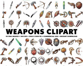 99 Imágenes prediseñadas de armas, pegatinas de armas, diseños de dagas, ilustraciones de ballestas, imágenes prediseñadas de hachas, imágenes de hachas, imágenes prediseñadas de cuchillos, arco y flecha