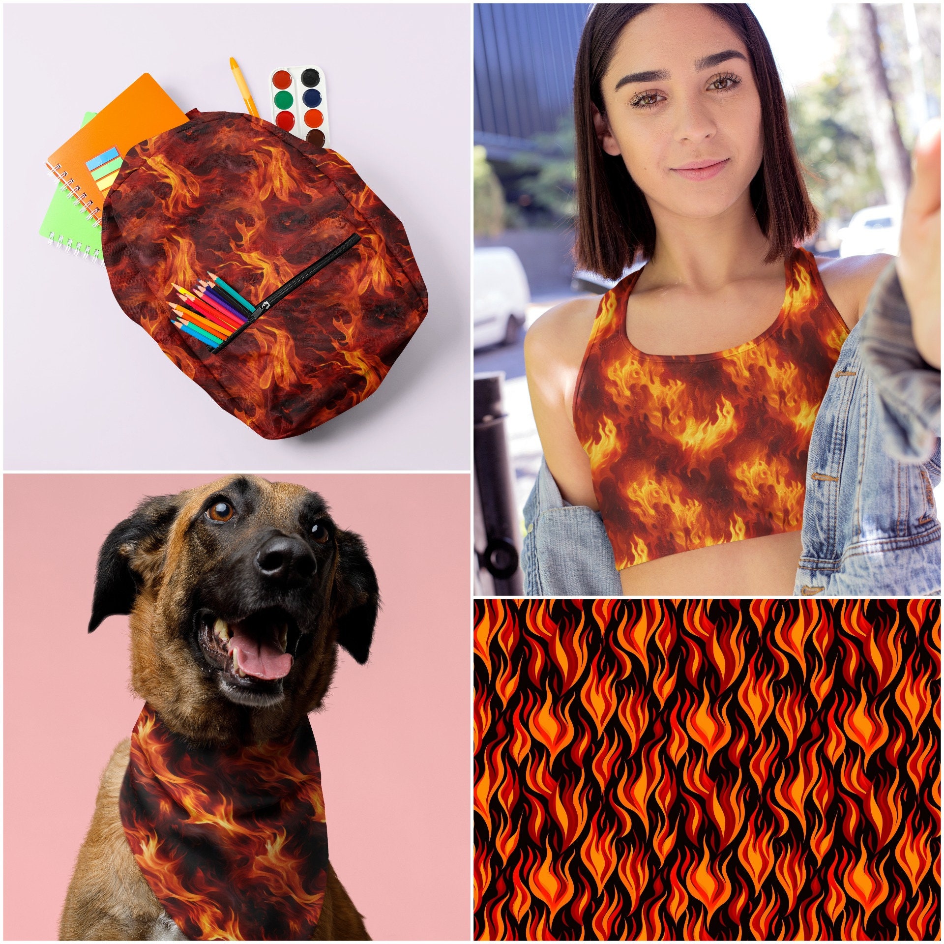 62 Fire Patterns Seamless Blaze Patterns Fire Repeatable Explosion ...