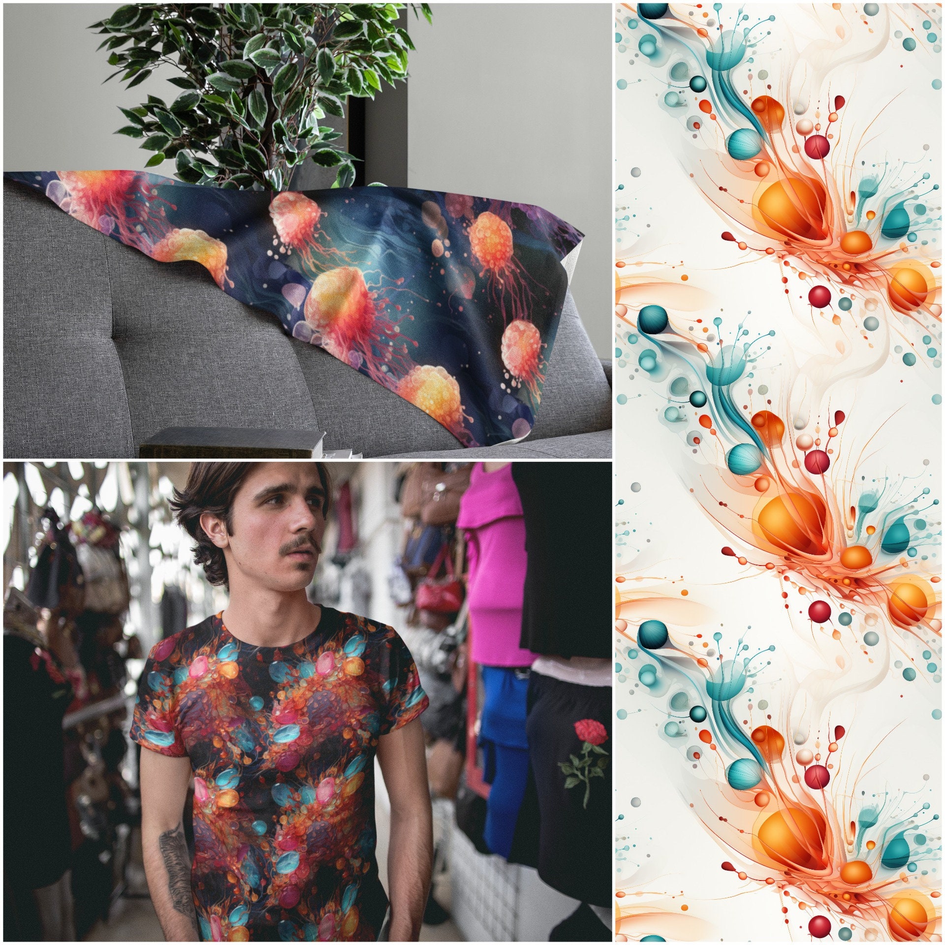 Custom Cell Patterns 12 Biology Patterns Seamless Cell Patterns Repeatable Pattern Splatter ...