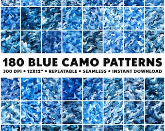 180 Blue Camo Patterns Seamless Patterns Endless Camouflage Pattern Infinite Blue Design Seamless Ice Pattern Military Water Pattern Winter