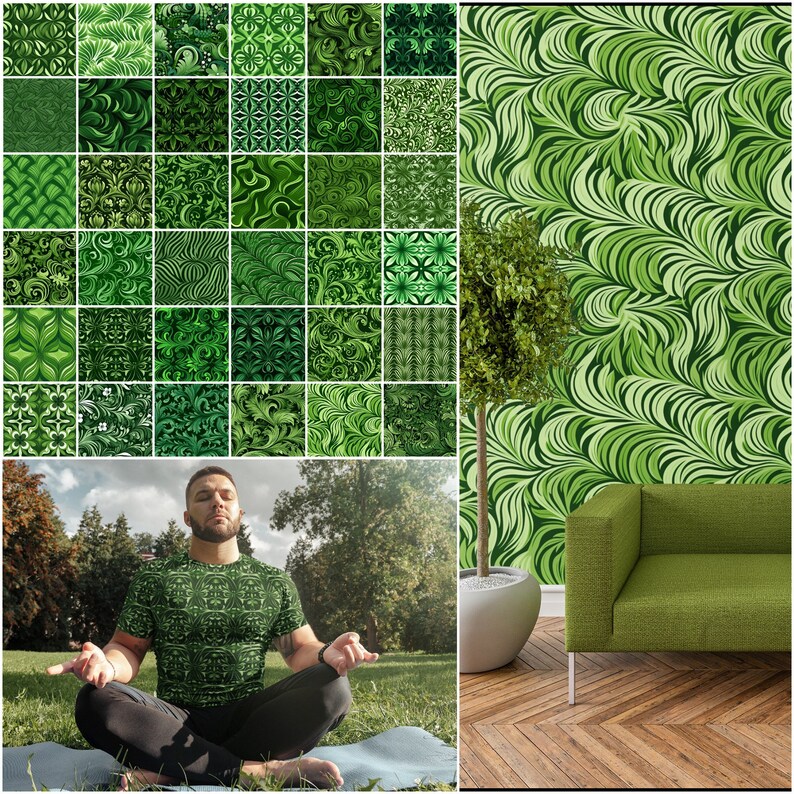 40 Green Abstract Green Patterns Seamless Grass Patterns Endless Green ...