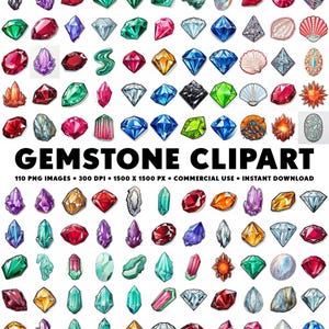 Può includere: Una collezione di 110 immagini clipart di pietre preziose colorate. Le immagini sono in formato PNG e hanno una dimensione di 1500 x 1500 pixel. Sono perfette per l'uso in progetti digitali, come siti web, social media e presentazioni.