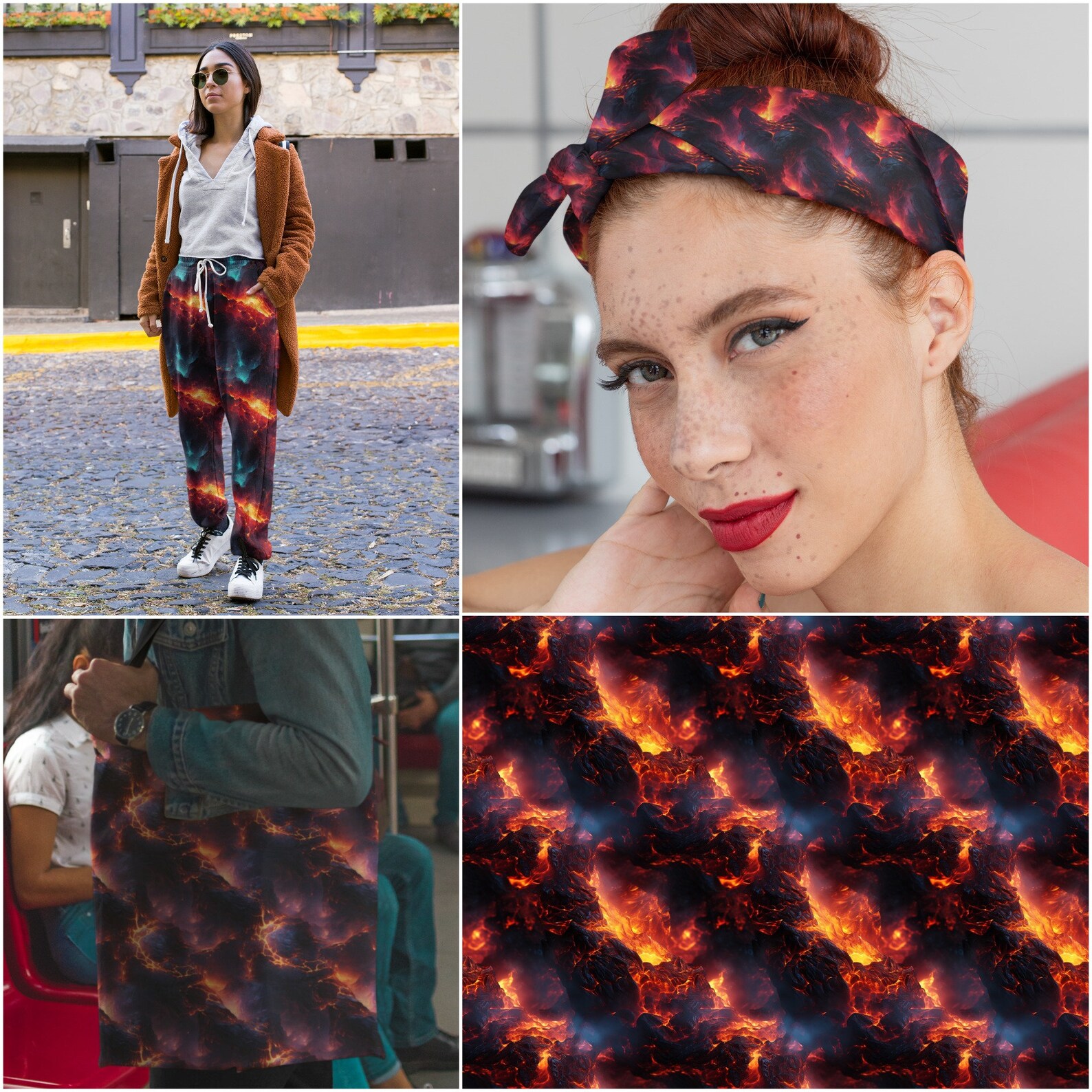 8 Lava Patterns Seamless Fire Patterns Molten Repeatable Lava Pattern ...