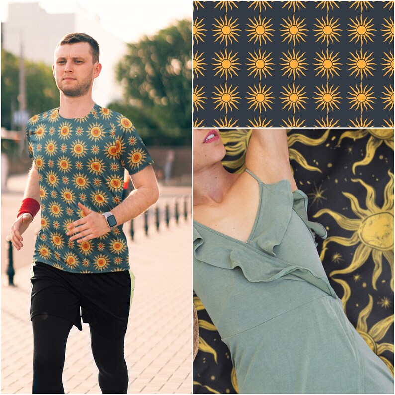 20 Sun Patterns Yellow Seamless Suns Patterns Repeatable Sun Pattern ...