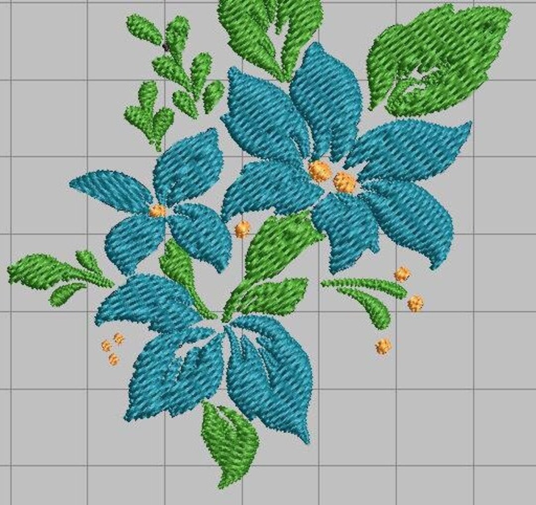 Embroidery Design to Beautify Your Home or Clothes. Blue Etsy
