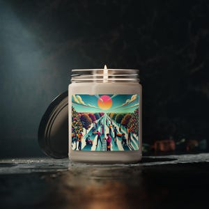 Apple Harvest Soy Candle - 9oz Scented Candle for Fall, Natural Aromatherapy Jar, Gift for Home or Holidays