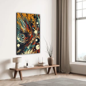 Abstract Expressionist Canvas | Pollock-Inspired Drip Art | Modern Wall Art | Splatter Painting | Bold Statement Art for Home & Office