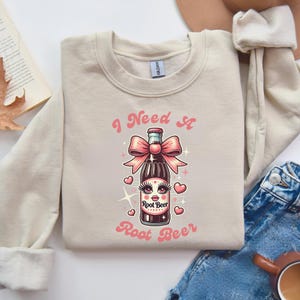 Soda Lover Shirt, I Need a Root Beer Tee, Vintage Soft Drink T-Shirt, Retro Pink Bow Coquette Aesthetic Shirt, Funny Soda Shirt