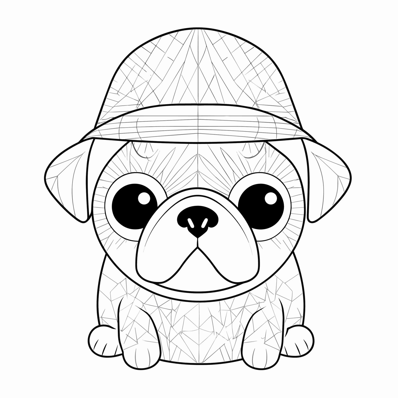 17 Kawaii Pug Coloring Pages | Printable Dog Coloring Sheets for Teens ...