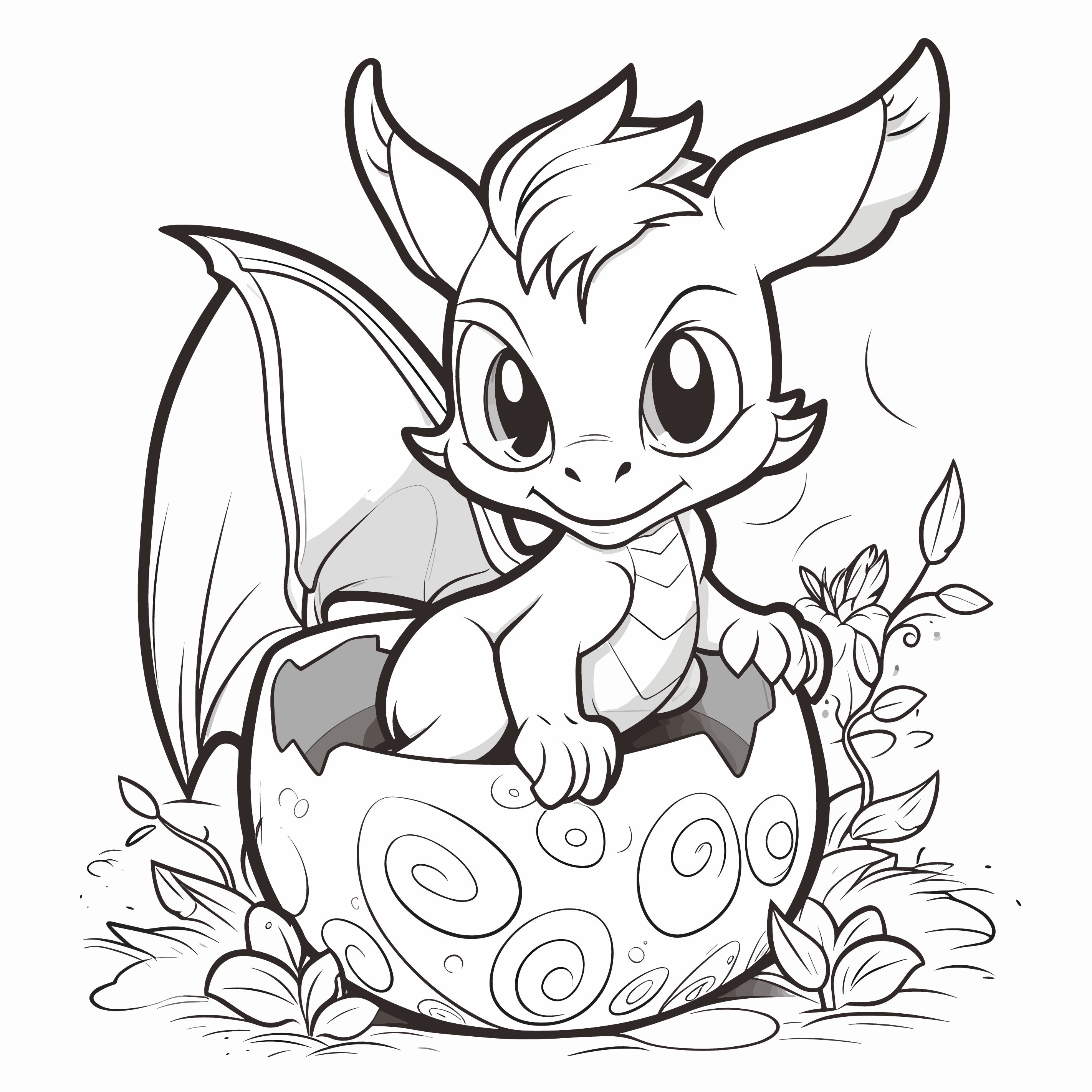 24 Cute Dragon Coloring Pages for Adults and Children, PDF Download - Etsy