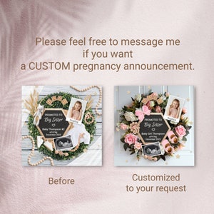 Coffee Baby Announcement Digital, Spill the Beans Pregnancy announcement Editable personalized template, coffee lover Theme, Gender neutral image 8