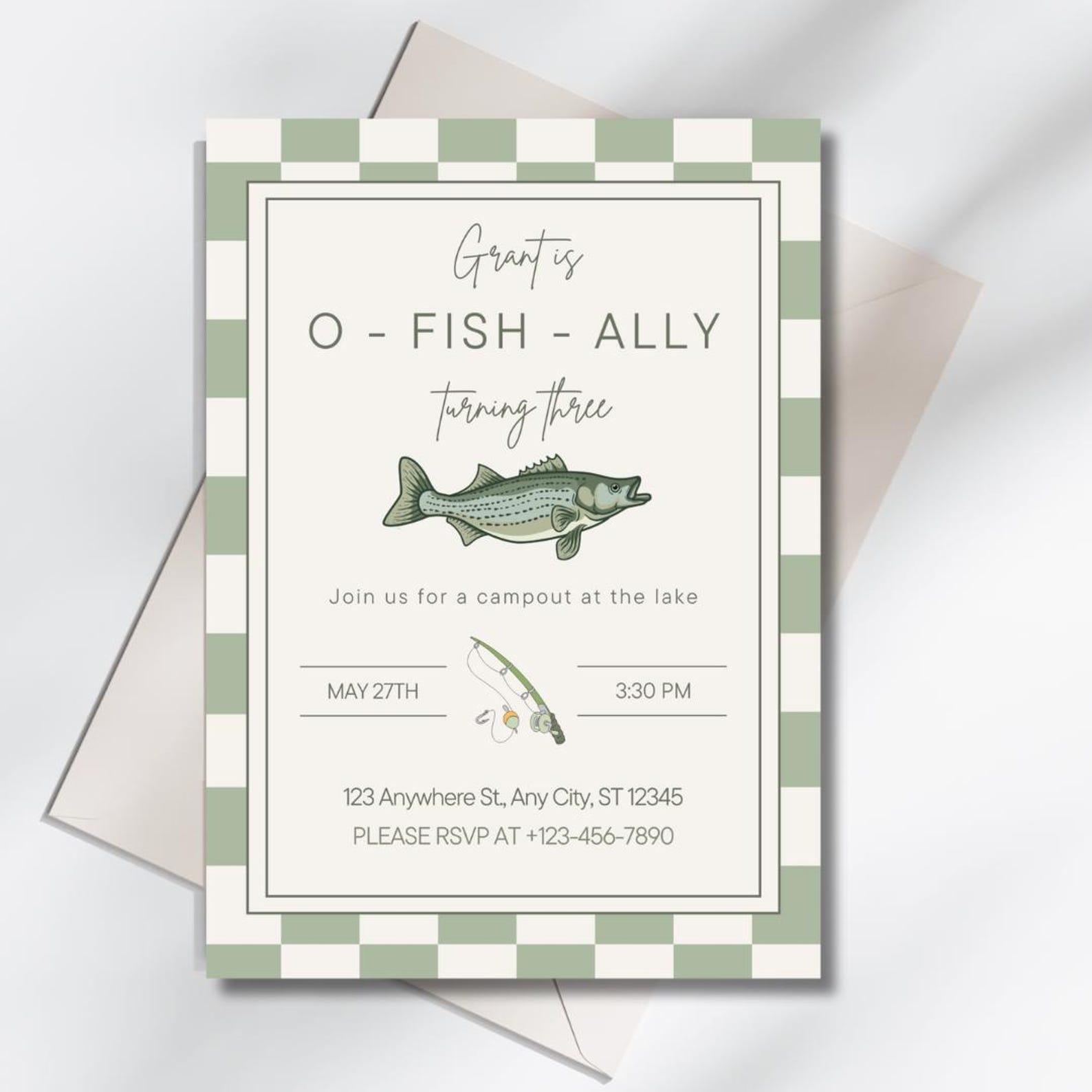 Editable Fishing Birthday Invitation – O-fish-ally Turning Birthday ...