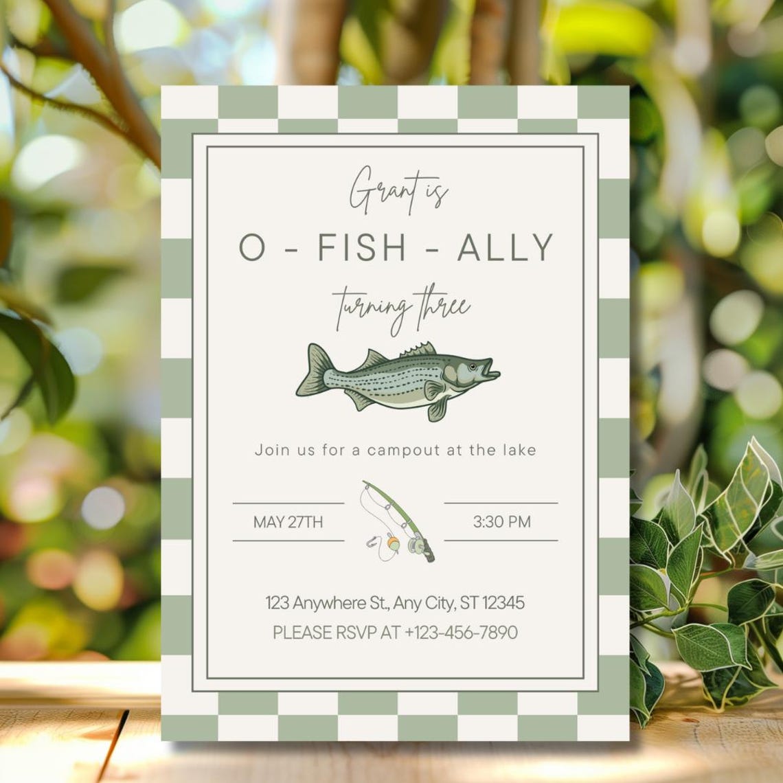 Editable Fishing Birthday Invitation – O-fish-ally Turning Birthday ...