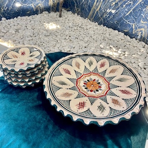 Set di piatti berberi (TradiMaghreb), set di stoviglie da 7 pezzi,