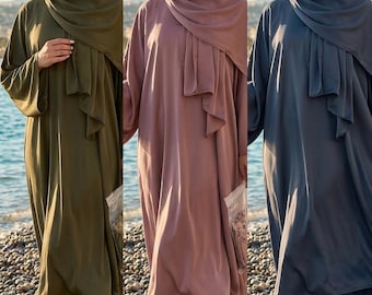 Burkini femme modeste élégant avec ceinture – maillot couvrant islamique – tenue plage musulmane – toutes tailles – plusieurs couleurs