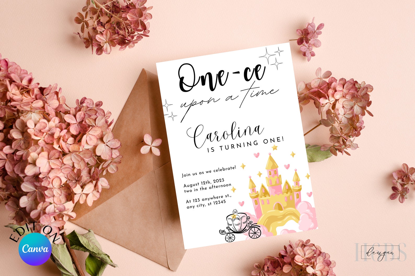Printable & Digital Editable Invitation One-ce Upon A Time First ...