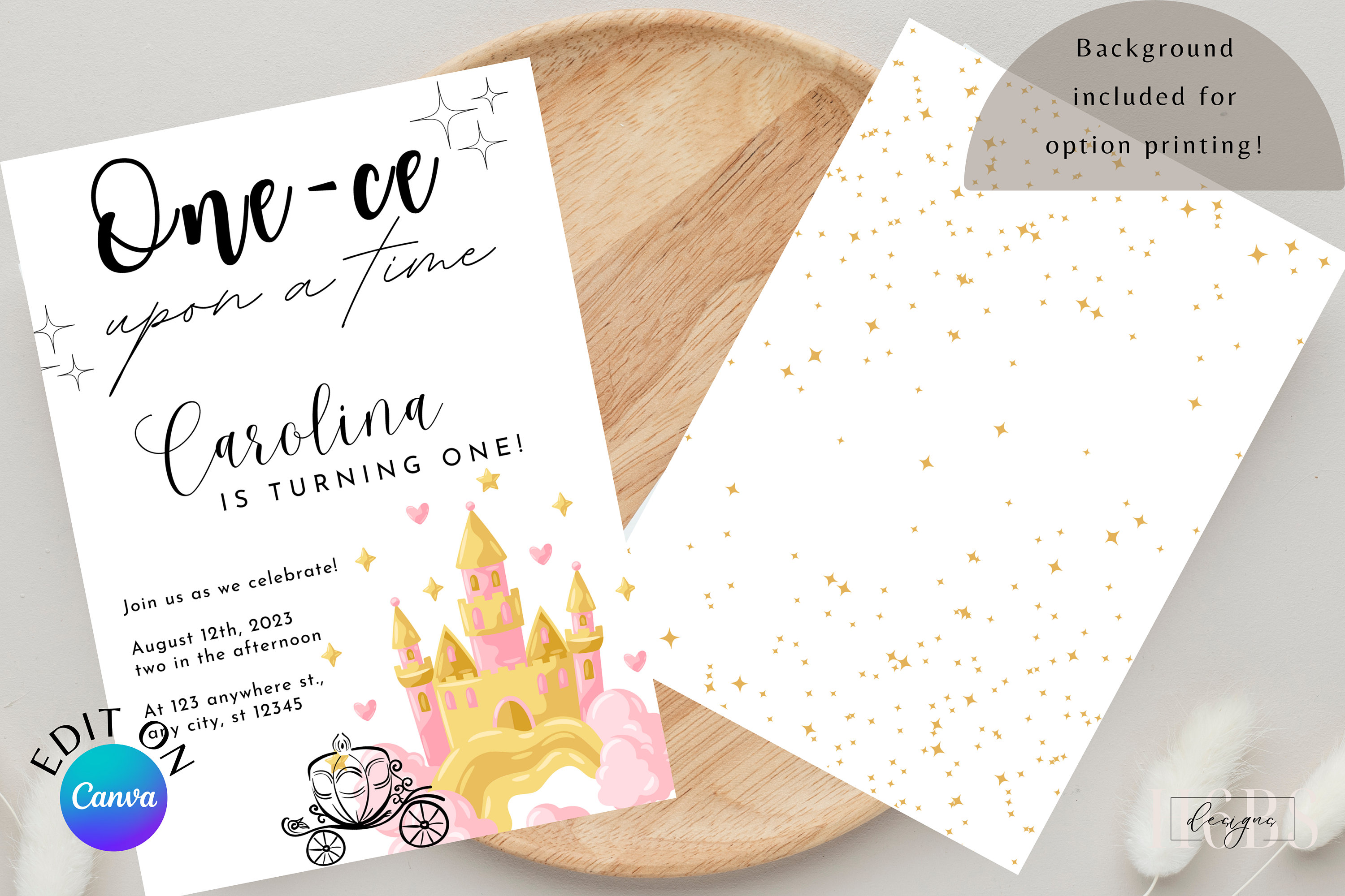 Printable &amp; Digital Editable Invitation One-ce Upon A Time First ...