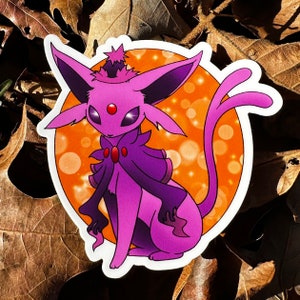 Halloween Spooky Costume Espeon Mismagius Eeveelution Matte Sticker Decal