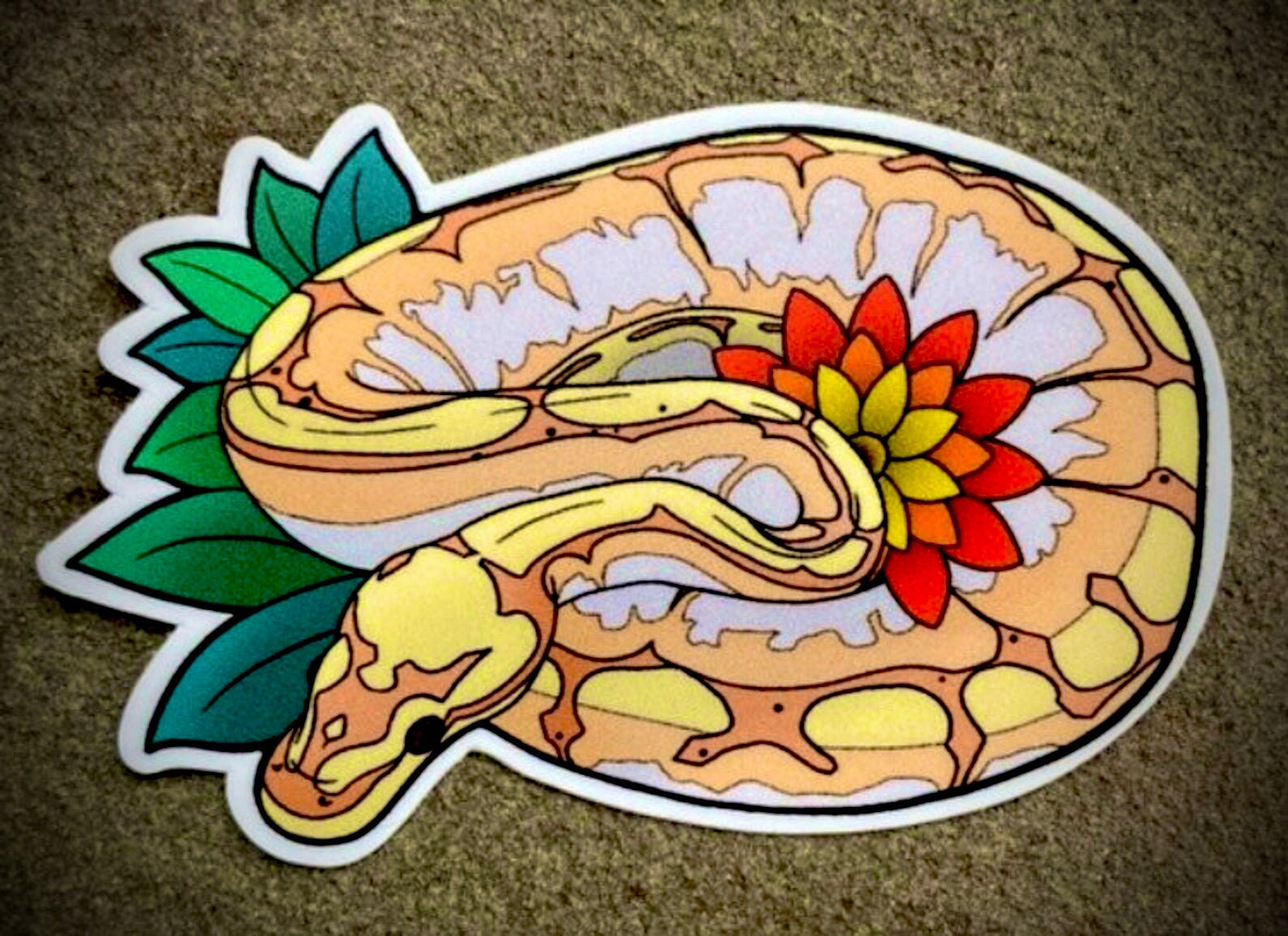 Ball Python Snake Metal Enamel Lapel Pin Coral Glow Spider - Etsy