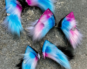 Cosplay Costume June 2025 Purr-ide Collection Transcendent Eclipse Faux Fur Kitten Mini Fox Ears Headband Kemonomimi