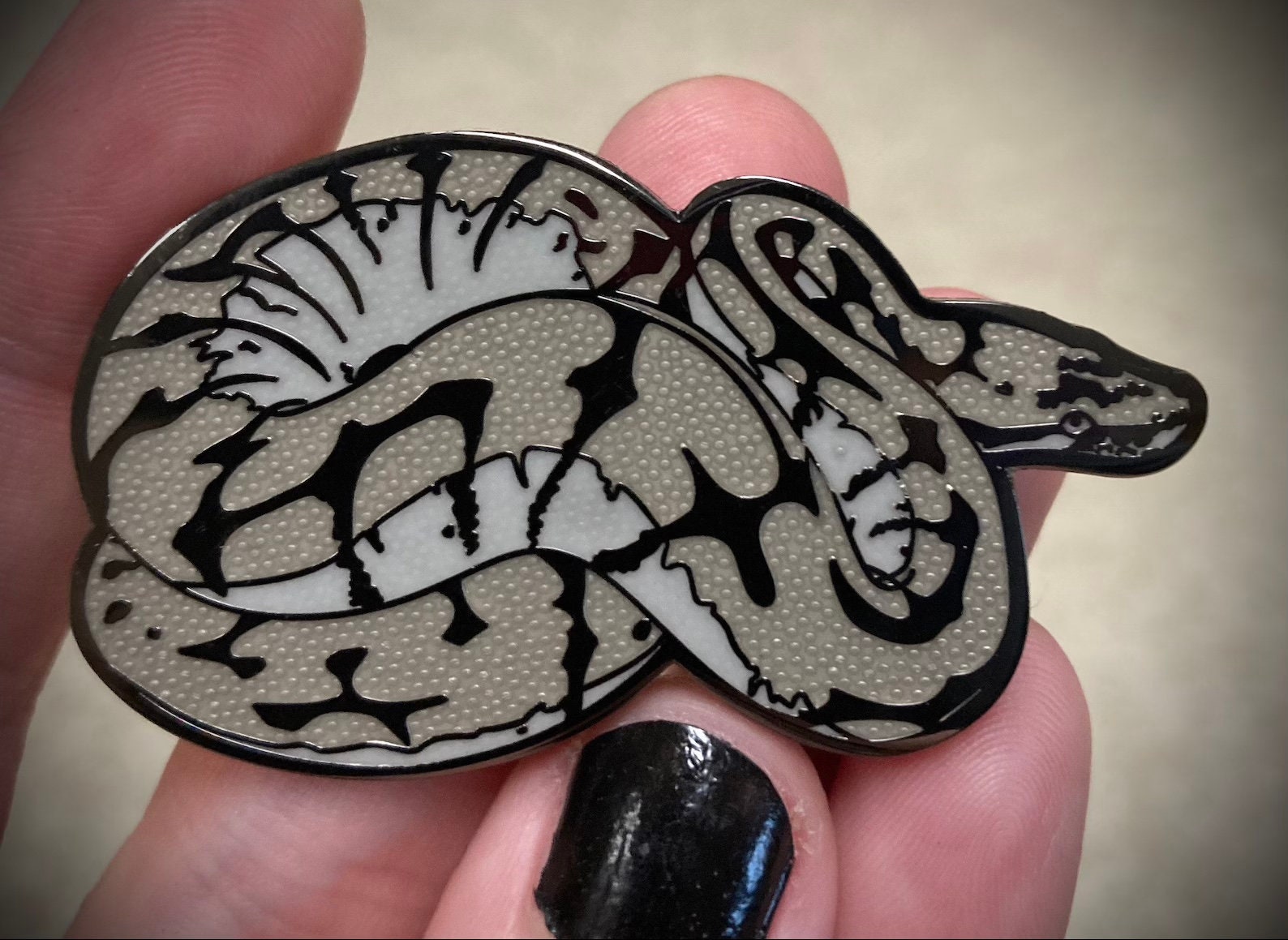 Ball Python Snake Metal Enamel Lapel Pin Joliff Axanthic - Etsy