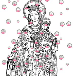 Virgen Del Carmen PNG, Virgen Del Carmen SVG, Virgen del Carmen, Nuestra Señora del Monte Carmelo, Señora del Monte Carmelo SVG, La Estrella de los Mares