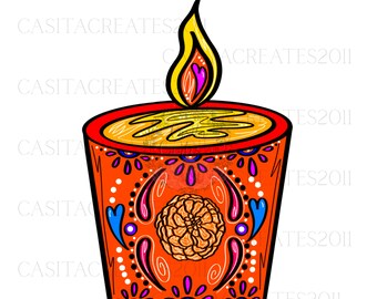 Veladora PNG, Día de los Muertos Design, Candle Clipart, Day of the Dead digital nedladdning, Día de los Muertos Vela Design, Ofrenda, Altar
