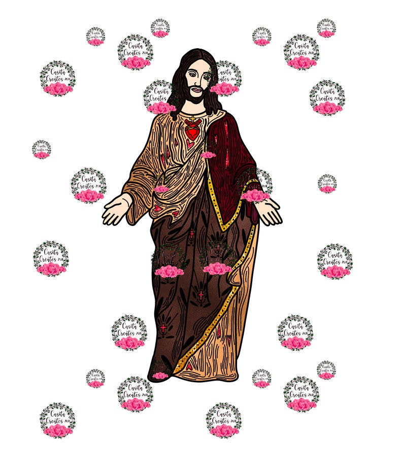 T-shirt Sacred Heart Sagrado Corazon - 100% Coton - Vintage - Tailles M L XL XXL - Neuf Avec étiquette