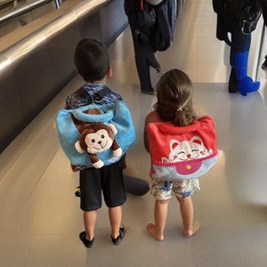 Kids Travel Bag Pillow Blanket 3 in 1 bag cute backpack for traveling or sleepovers