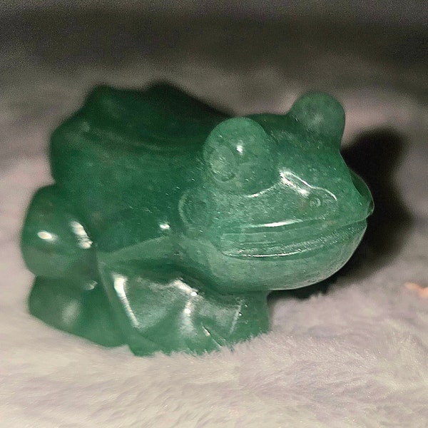 Green Aventurine frog. Hand carved and one of a kind.