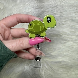 Turtle Badge Reel, Retractable Badge Reel, Lanyard, Badge Reel, Animal Badge Reel, Badge Reel Nurse, Teacher Badge Reel, Teacher Lanyard
